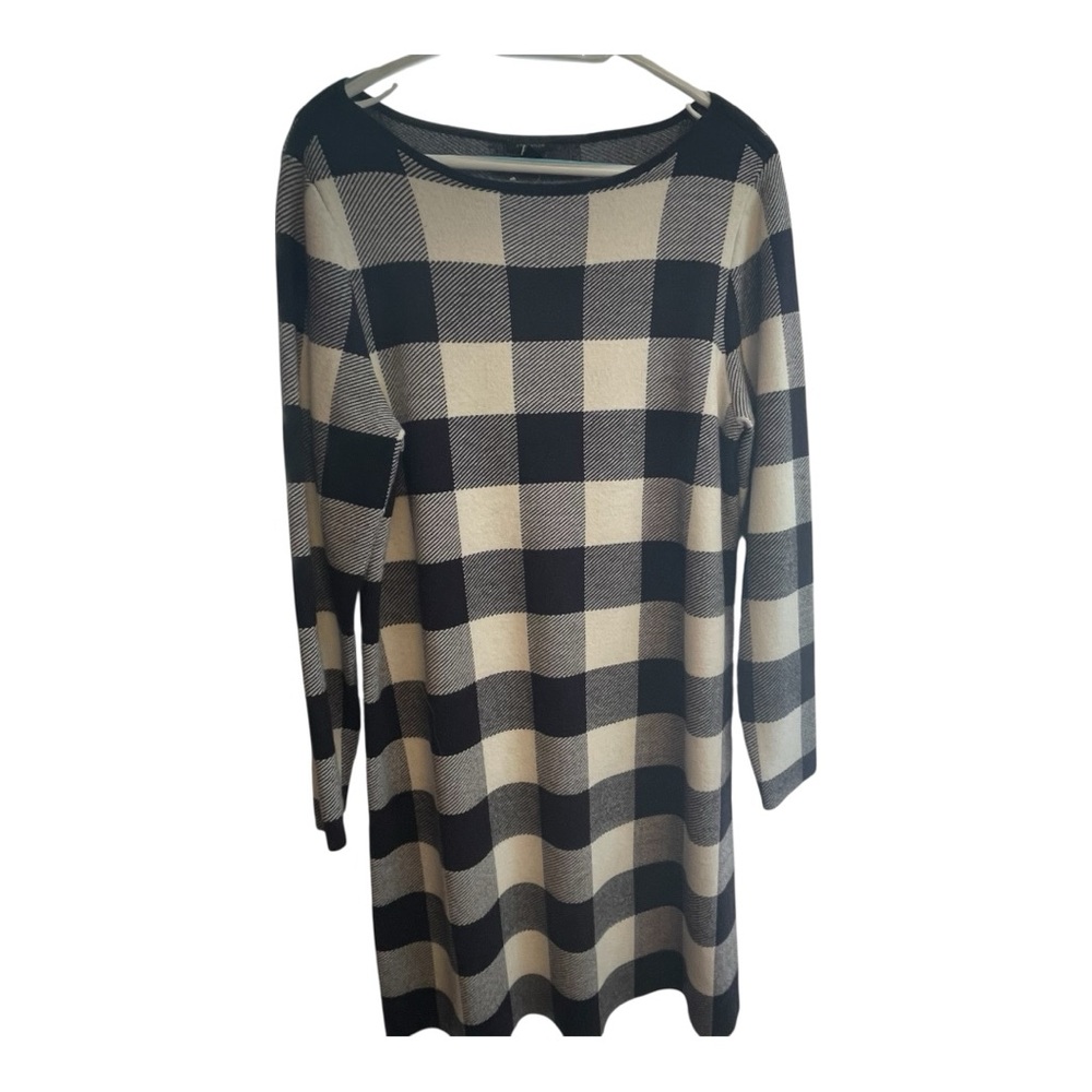 Ann Taylor Black and White Sheath Dress Long Sleeve - Picture 1 of 6